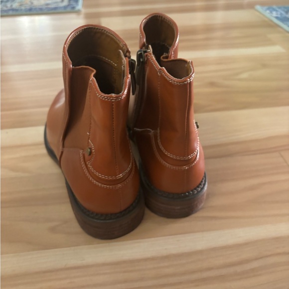 Franco Sarto Horrace Leather Bootie In Cognac Brown Size 6 New - Picture 6 of 9